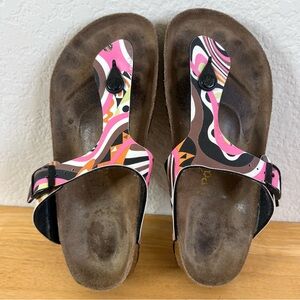 Papillio By Birkenstock Women's Gizeh T Strap Multicolor Size 38 (7-7.5)